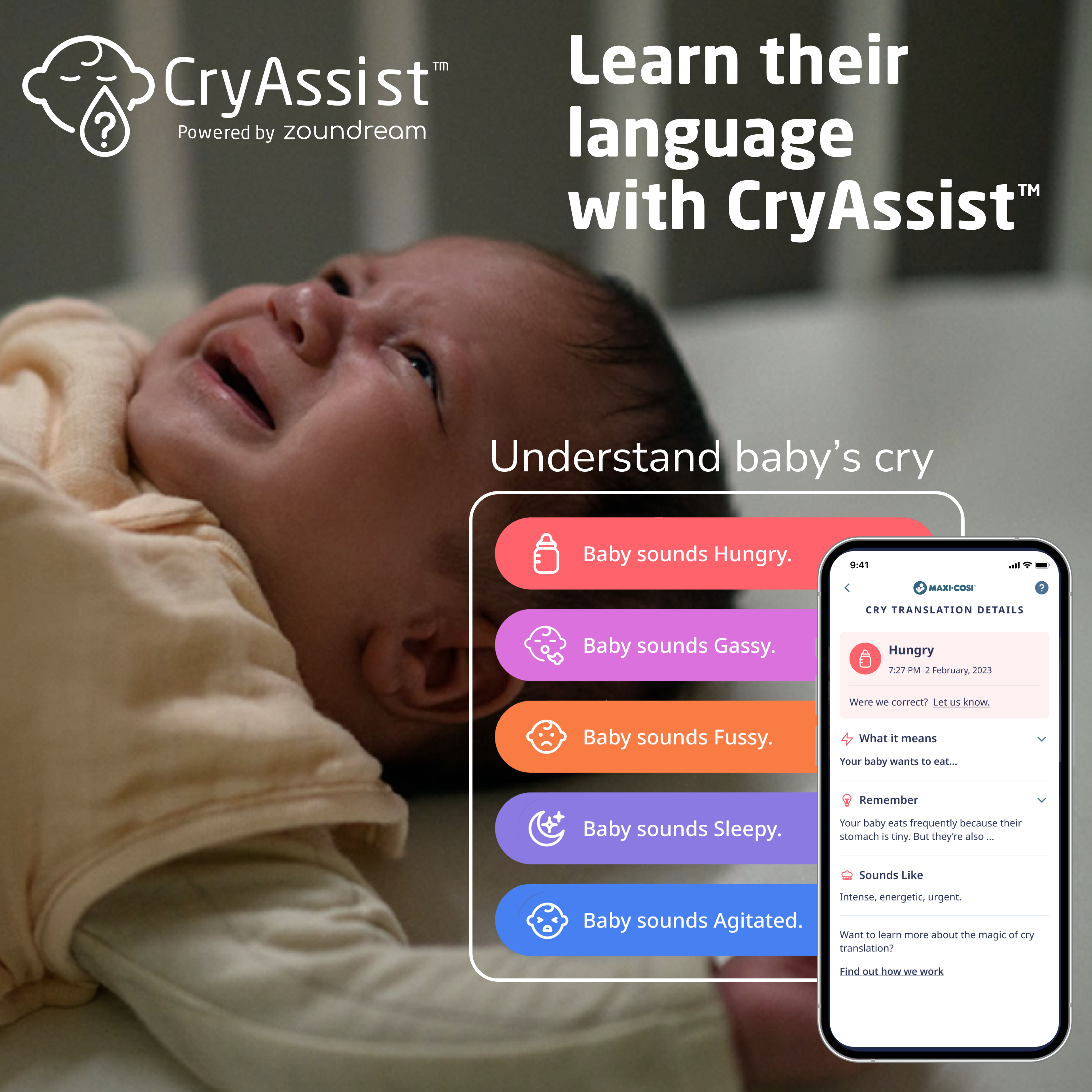 Learn their language with Cry Assist